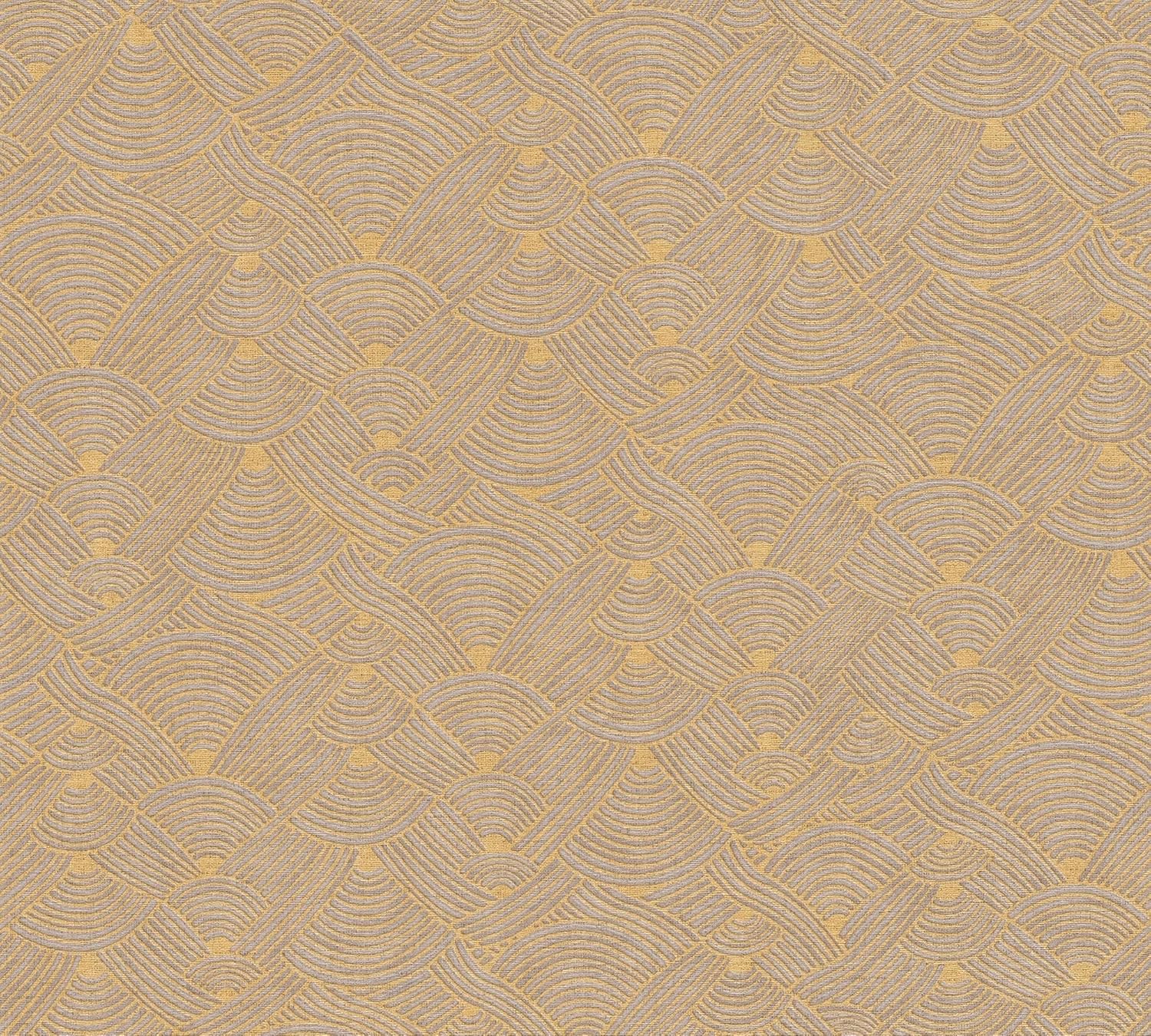 A.S. Création Artdeco Nara 387422 Non-Woven Wallpaper Yellow Gold Beige 10.05 m x 0.53 m Made in Germany