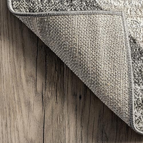 Miniatura 4 de nuLOOM Gianna - Alfombra geométrica contemporánea de azulejos a cuadros, 4 pies 3 pulgadas x 6 pies 3 pulgadas, gris