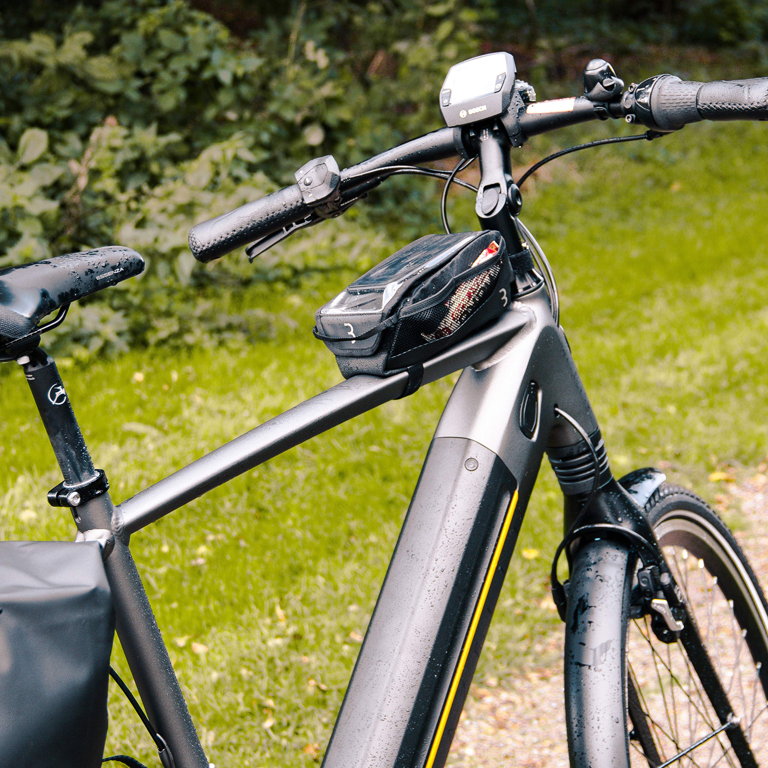 BBB Cycling torba rowerowa TopTank | torba na ramę, zintegrowana osłona na smartfon z możliwością dotykowego etui na smartfon, torba na górną rurę, nadaje się do telefonów komórkowych do 7 cali