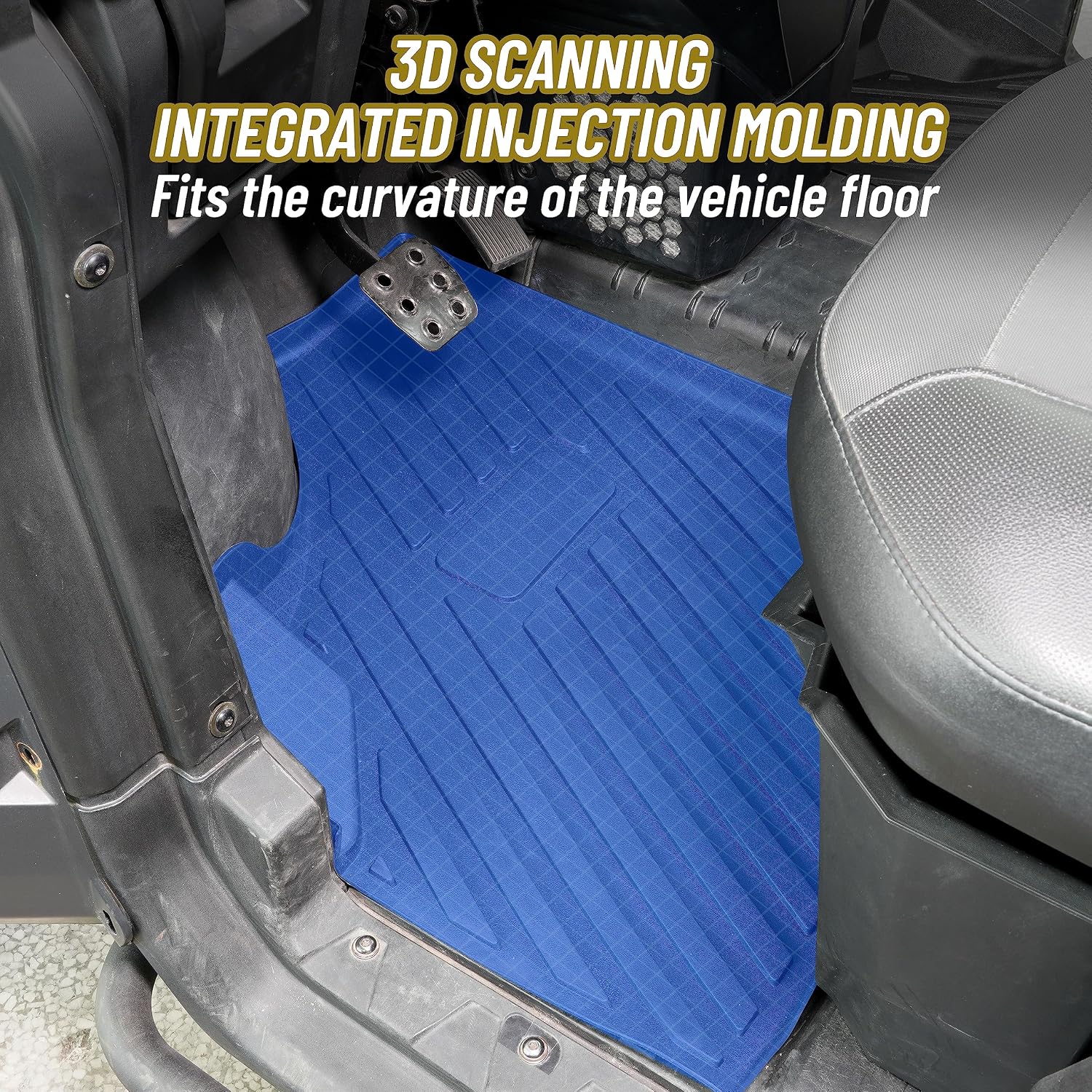 SAUTVS Floor Mats for Can Am Defender, TPE Front Row Floor Liners All Weather Protection Slush Mats for Can-Am Defender/Defender MAX HD5 HD8 HD10 2016-2025 Accessories (2PCS)