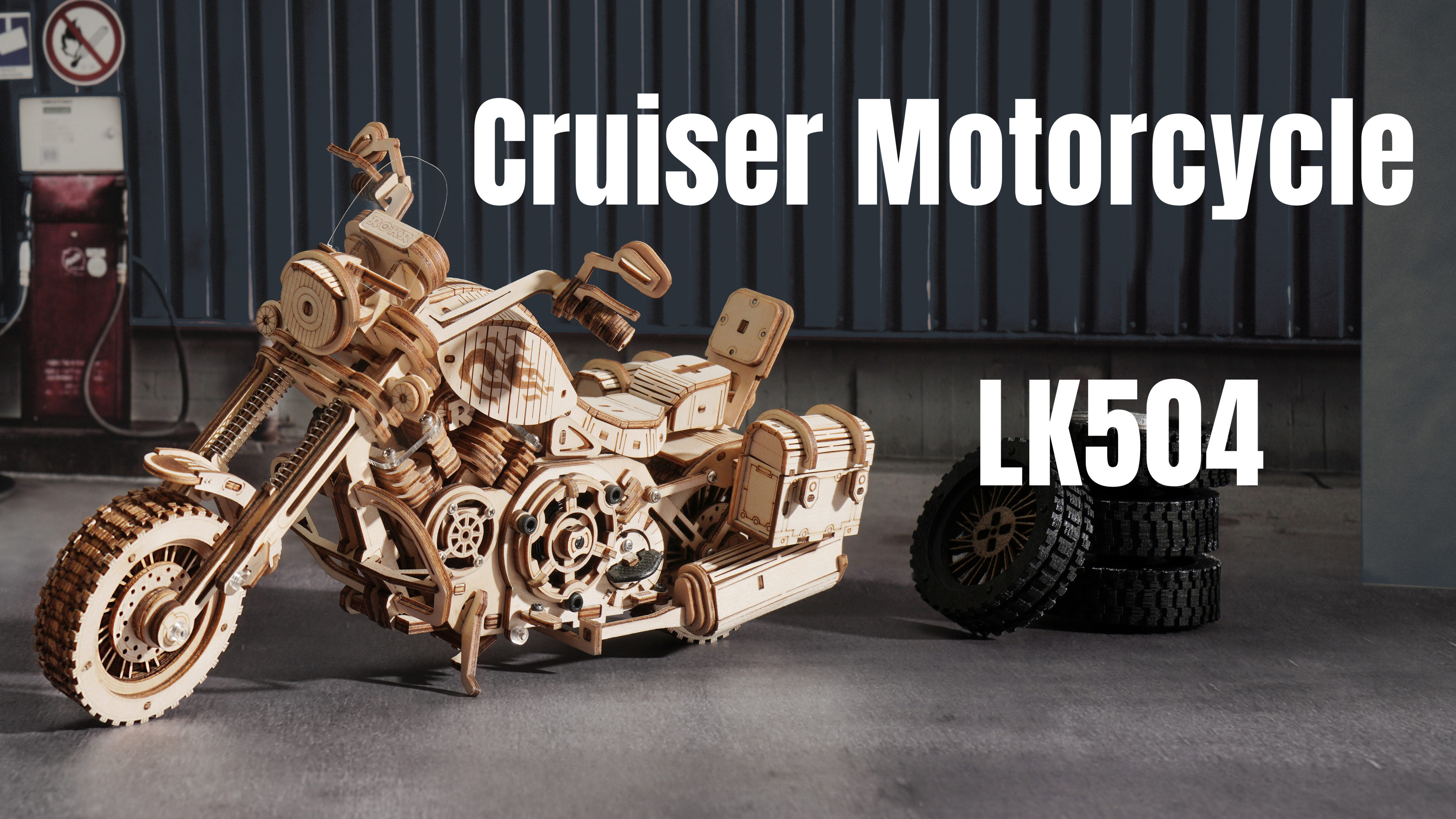 ROKR 3D Wooden Motorcycle Puzzle-Wood Model Car Kits to Build for