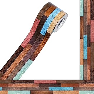 60 Feet Bulletin Board Borders, Wooden Straight Rolled Border Trim Colorful Wood Board Border Decoration for School, Classroom & Offices