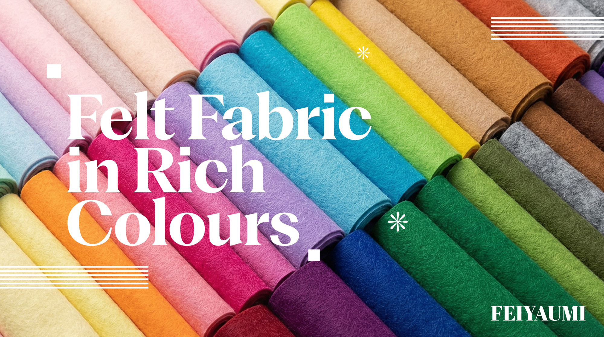 Image of 12 Rolls 8 inchx35 inch Large Stiff Felt Sheets, 1mm Felt Fabric Sheet for Crafts | 12 Assorted Rainbow Colors Felt Fabric Bundle Pack, Durable Nonwoven Fabric for DIY Sewing, Art, Party & Holiday Ornament