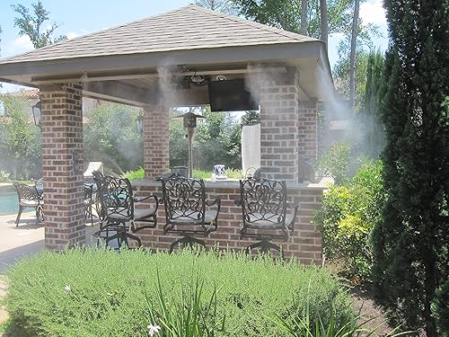 Miniatura 2 de Kit de nebulización para patio, sistema de nebulización premontado, simplemente desembala y fija - Enfría las temperaturas hasta 30 grados - para