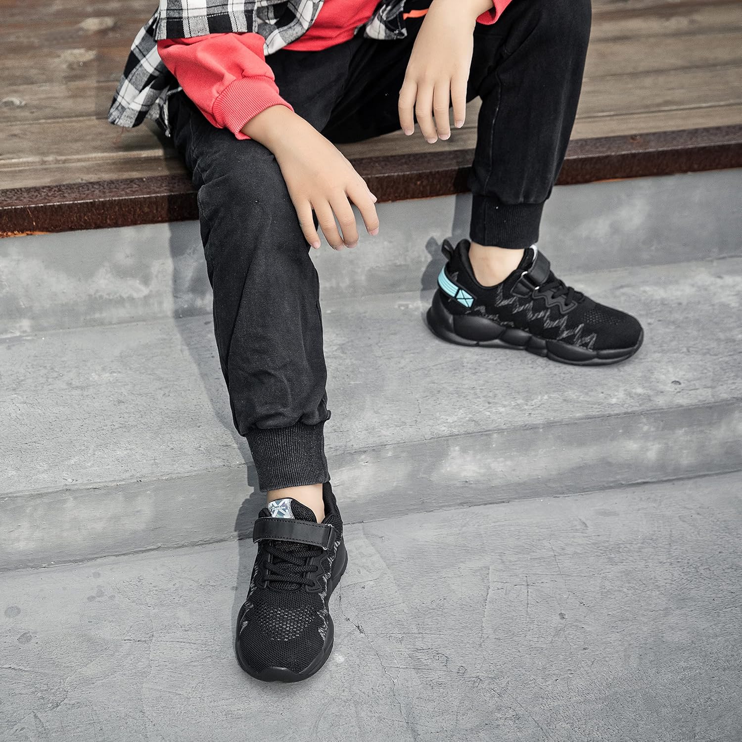 Hetios Kids Shoes Girls Lightweight Athletic Running Shoes Breathable Knit School Sports Shoes (Toddler/Little Kid/Big Kid) - Image 2