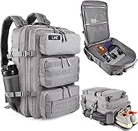 Vista 29 de LHI Mochila Militar Táctica para Hombres y Mujeres 25L/35L Mochila de Asalto del Ejército Bolsa Mochila Pequeña con Portabotellas