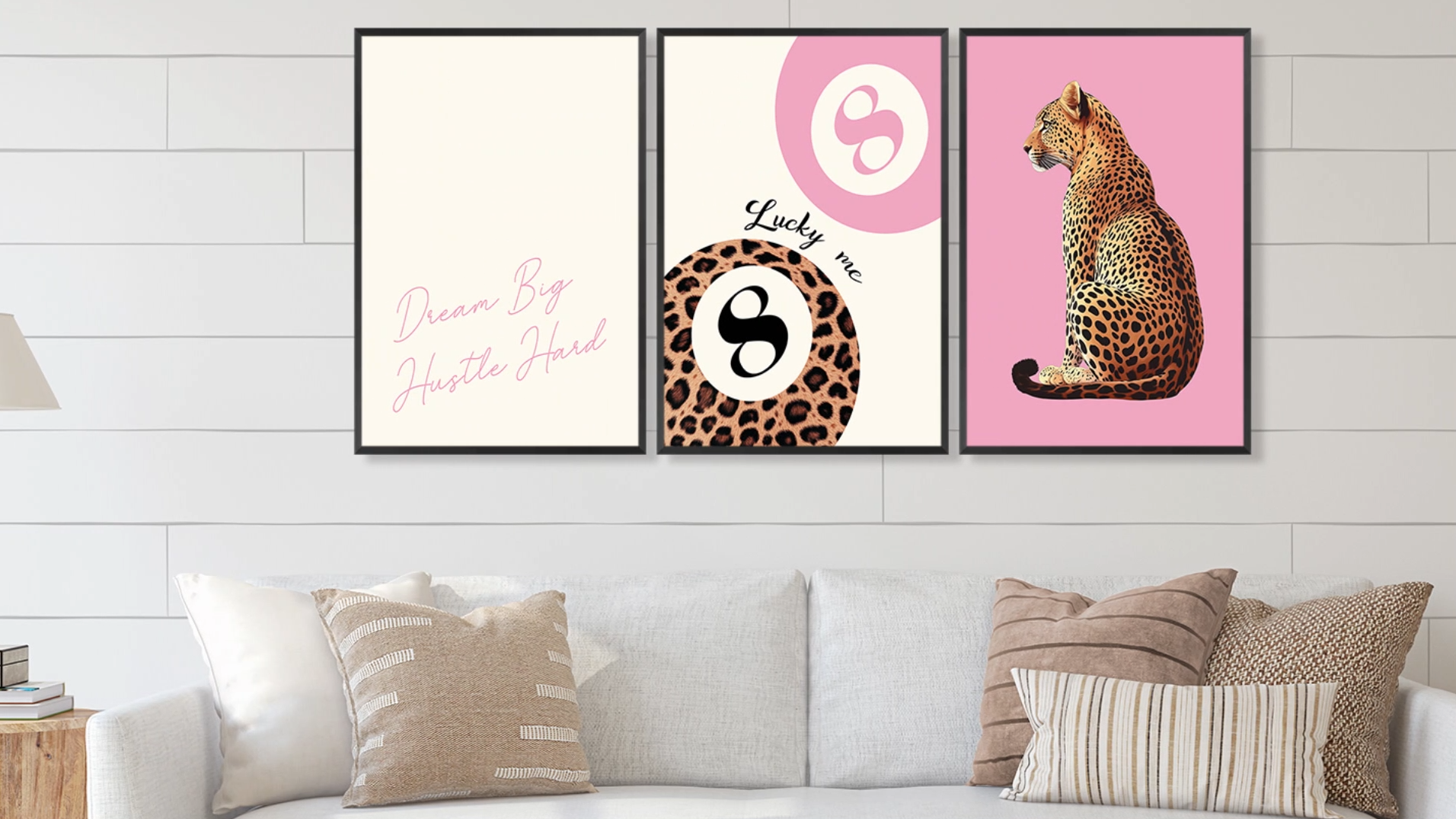 Amazon.com: ECUASMR Pink Set of 3 Leopard Wall Art Prints Trendy