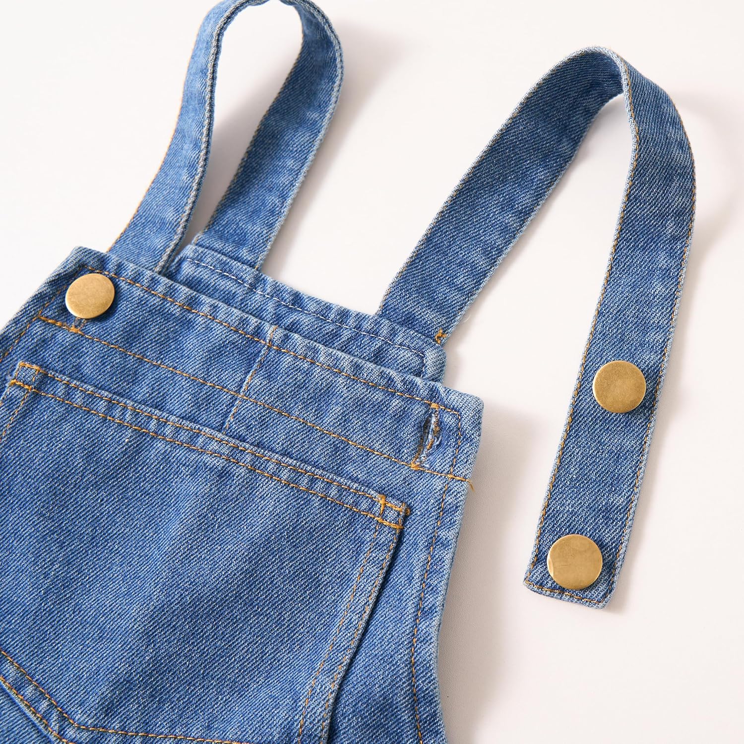 Miipat Toddler Girls Overalls Denim Bib Jumpsuit Little Kids Baggy Jeans Overalls with Side Pockets 2-7 Years - Image 6