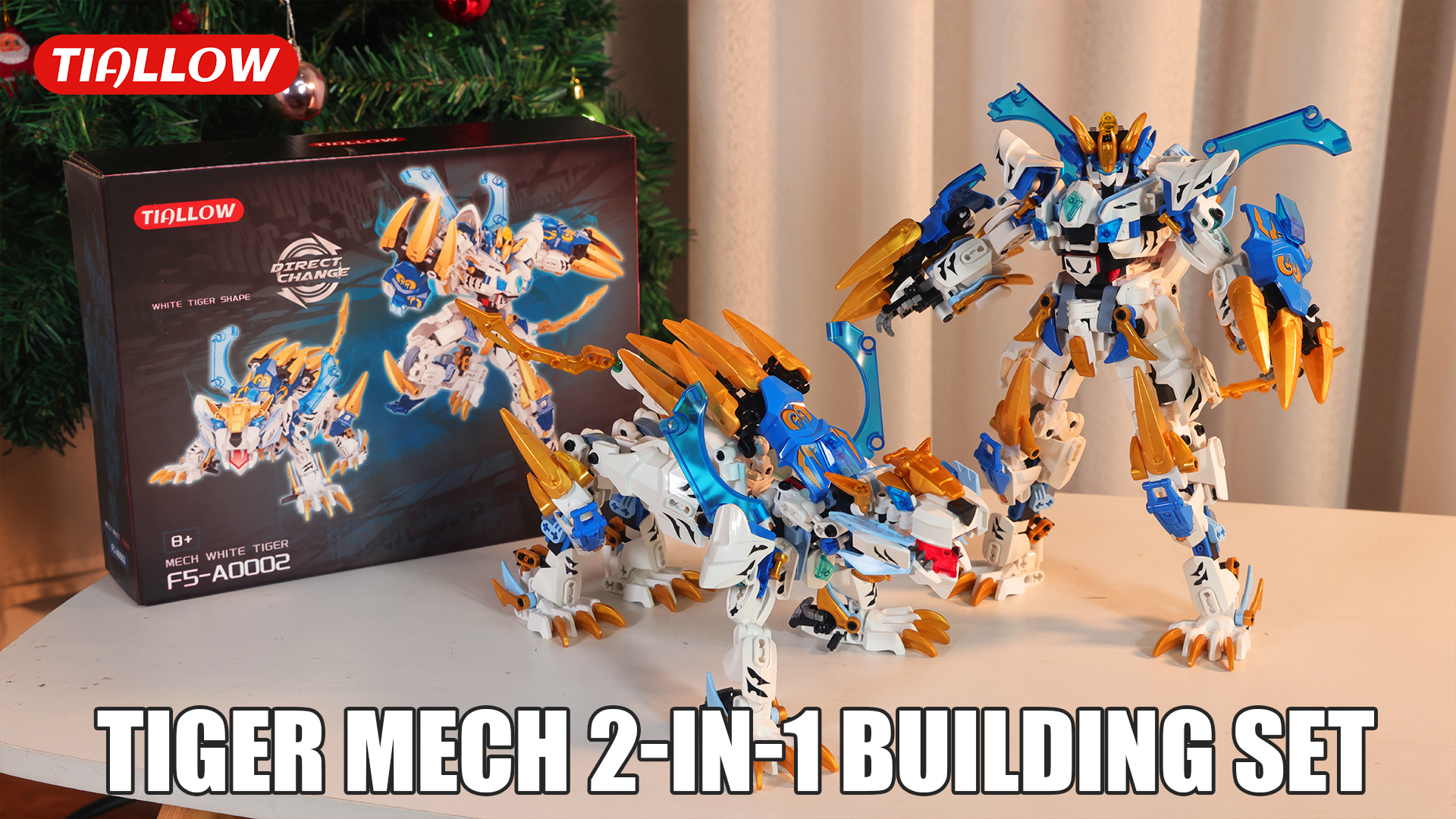 Amazon.com: TIALLOW White Tiger 2 in 1 Mech Building Blocks Sets