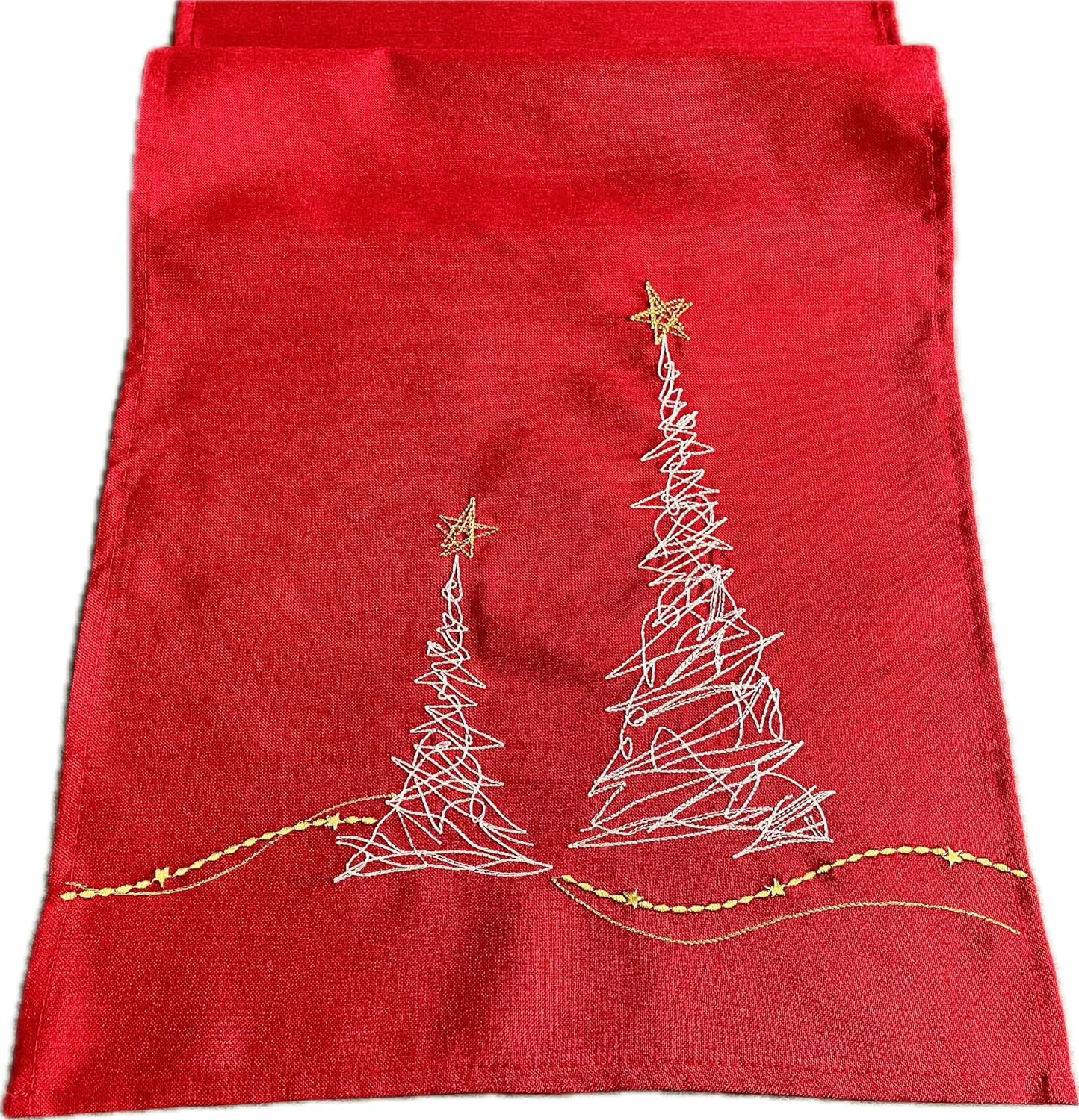 khevga Tischläufer Tischdecke Weihnachten modern mit Stickerei