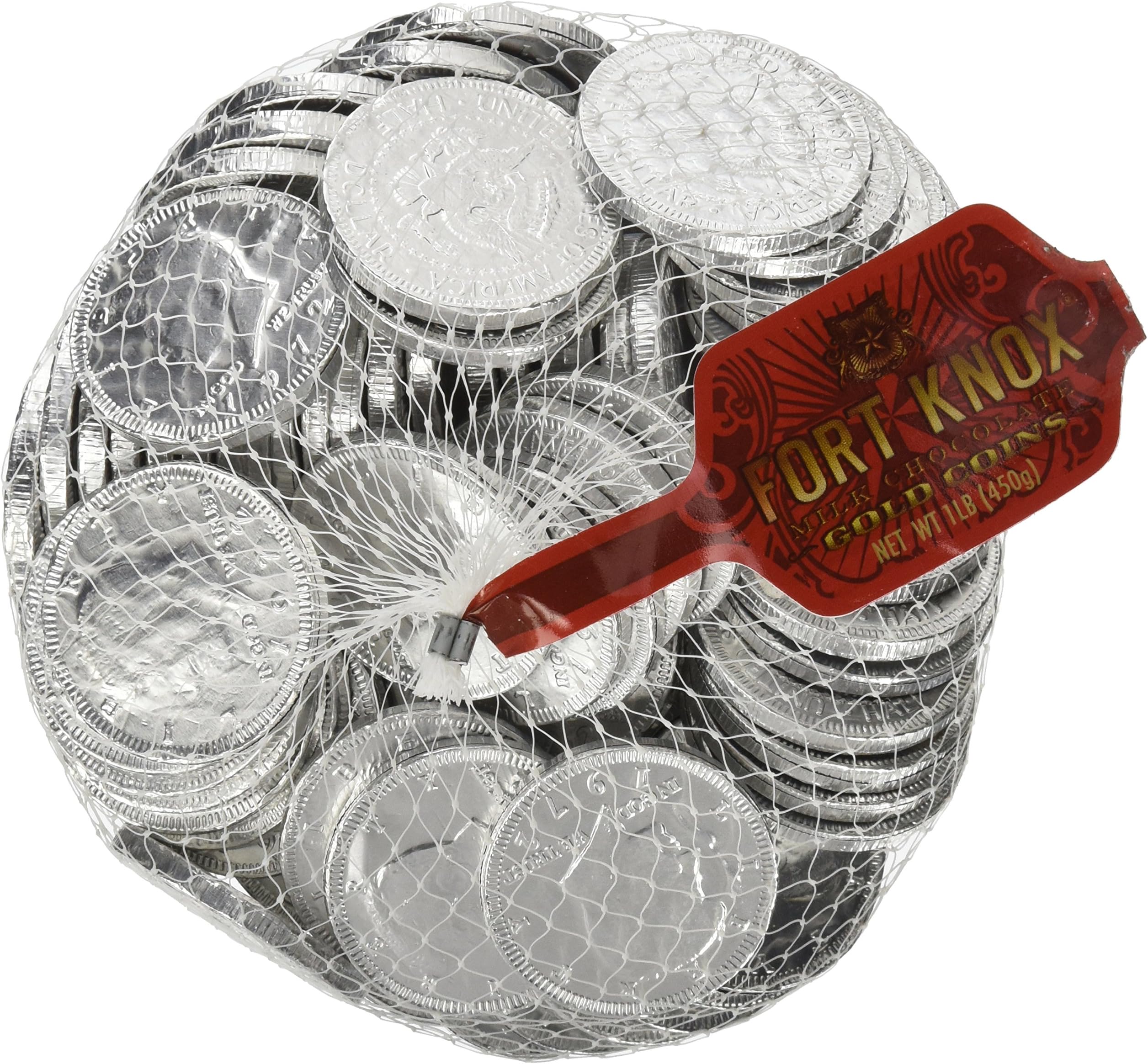 Silver Milk Chocolate Coins, 1 lb. bag, 91 coins Grocery