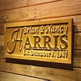 ADVPRO wpa0005 Personalized Family Name Sign Personalized Wedding Wall Art Rustic Home Decor Custom Carved Housewarming Wooden Signs - Standard 23 x 9.25