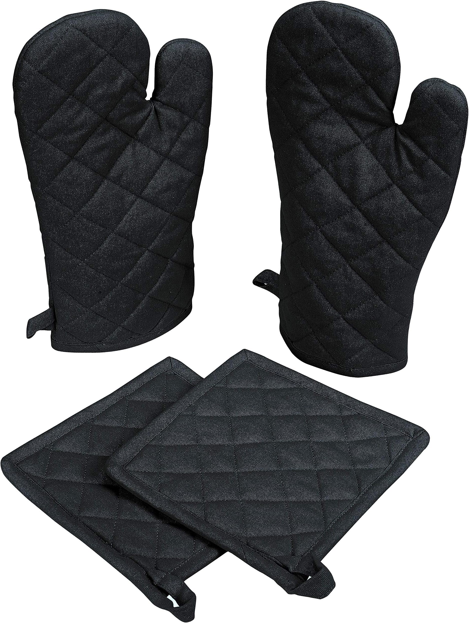 Native Fab Pot Holder Classic Check Plaid Black