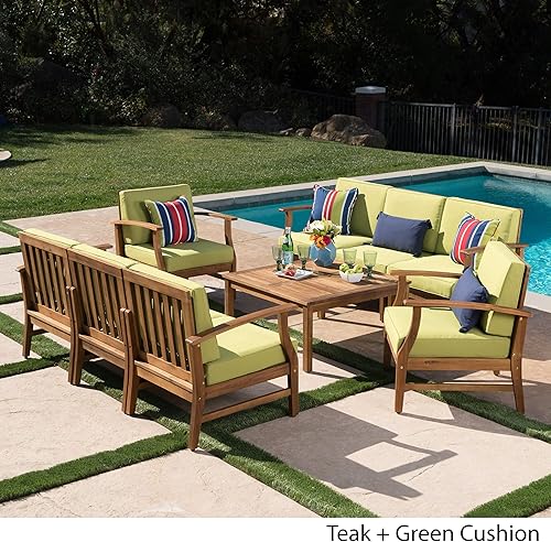 Vista 12 de Great Deal Furniture 303726 - Juego de sofá, cojín color crema + teca