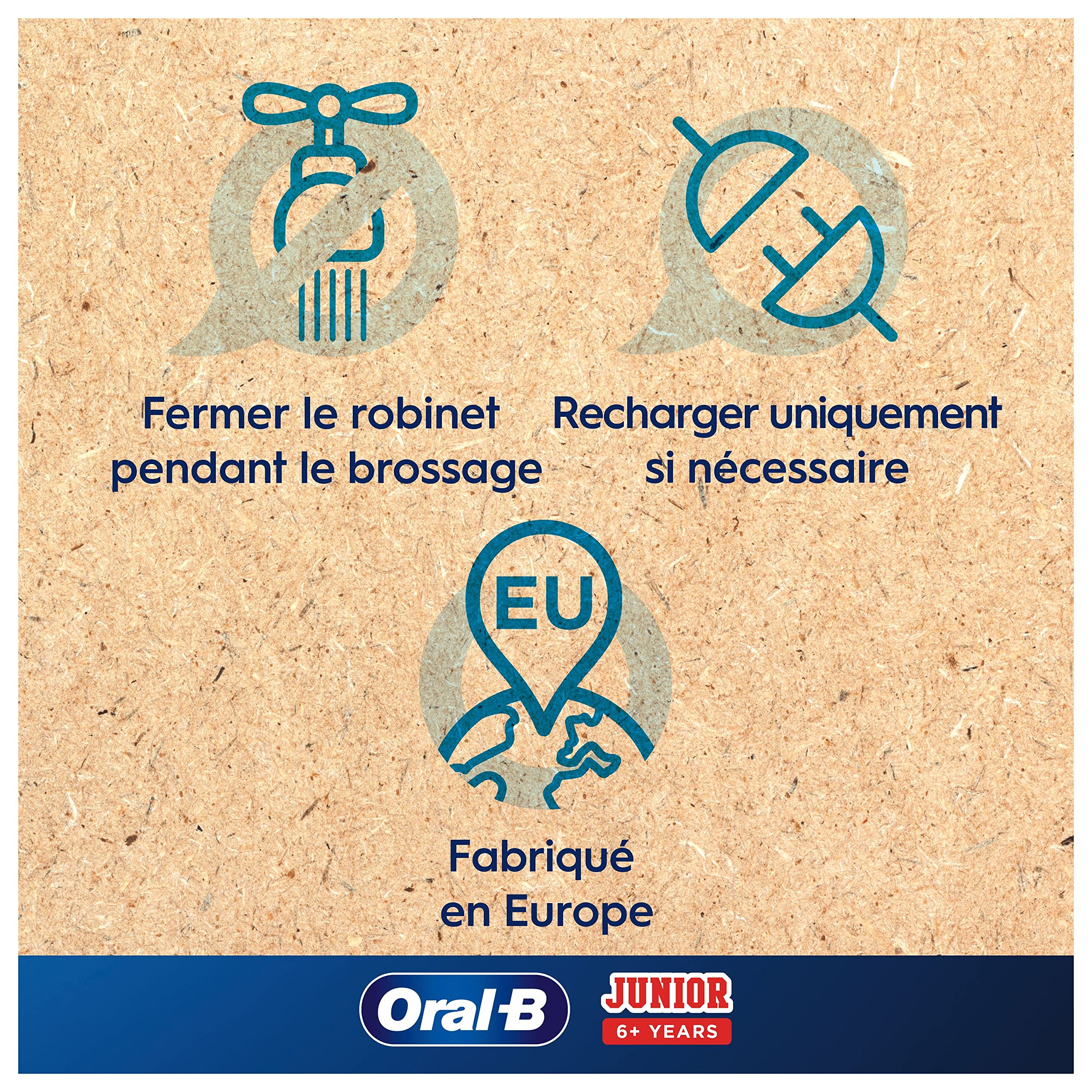 Oral-B Junior Brosse À Dents Électrique, 1 Manche Avec Star Wars, 2 Brossettes, 6 Ans Et Plus