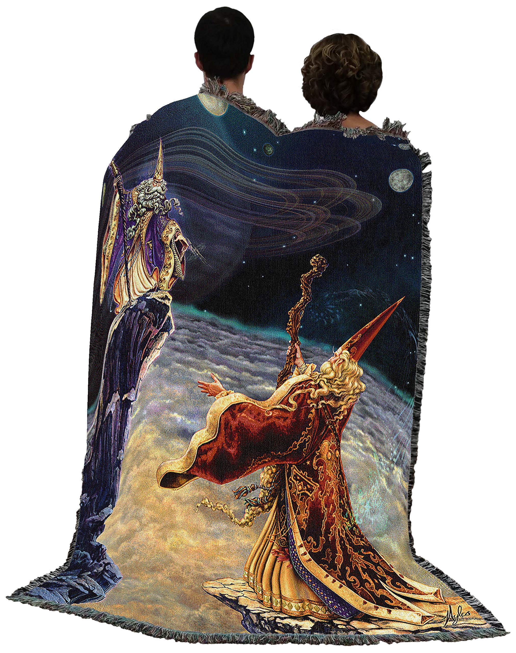Pure Country Weavers Fantasy-Drachen-Decke – 72 X 54 Cm, Gewebt Aus Baumwolle, Mit Fransen