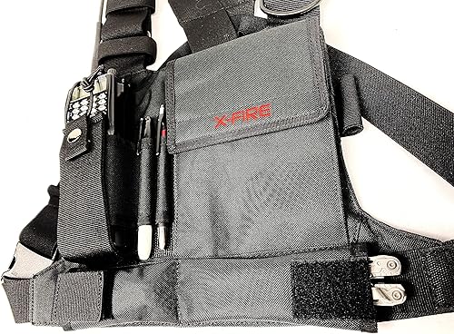 Miniatura 3 de X-FIRE® Arnés de radio individual con bolsillos para herramientas y reflectante de 9.8 ft. No fabricado en China.