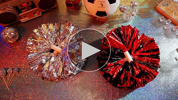 Amazon.com : WILLBOND Cheerleading Pom Poms Bulk Metallic