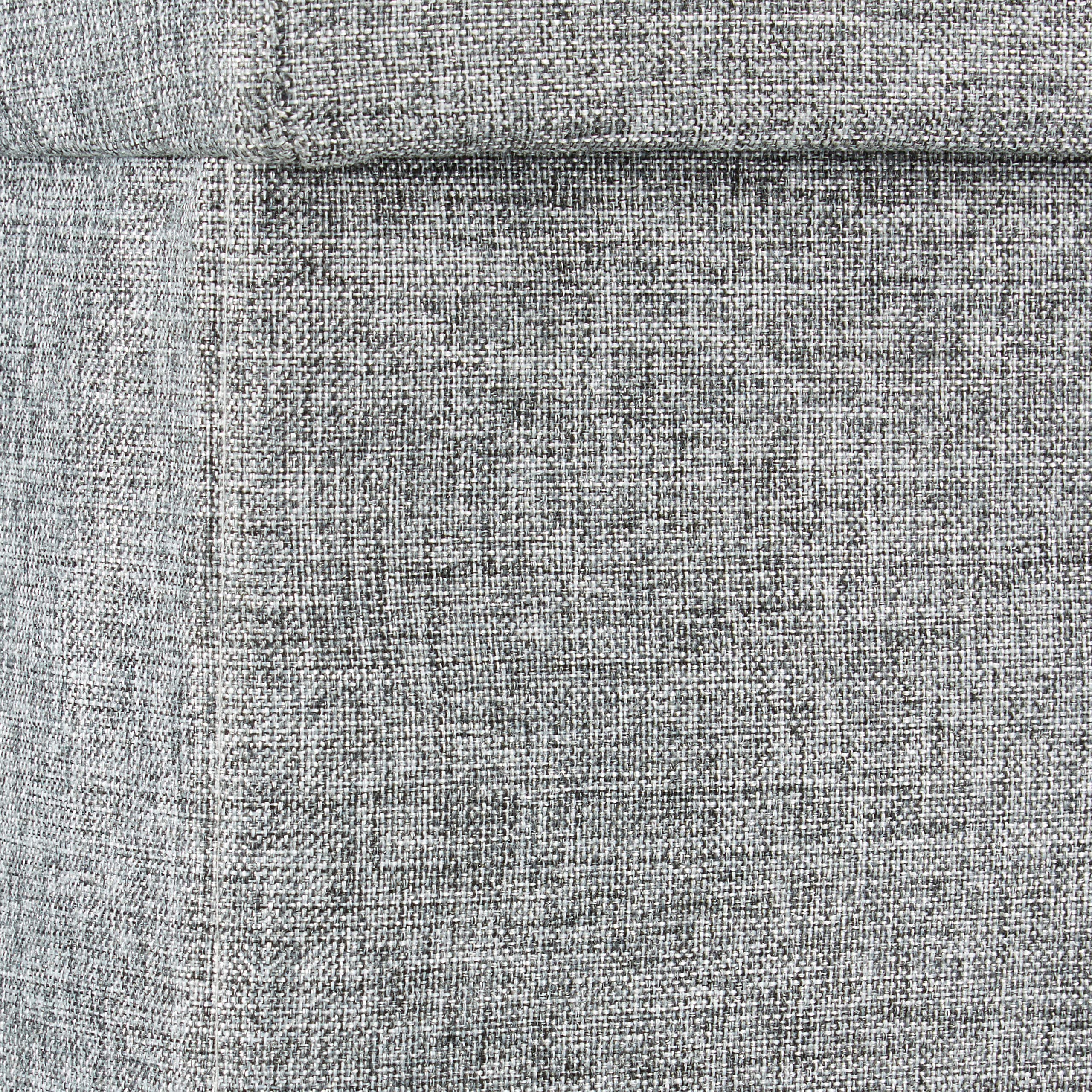 Relaxdays Puff Almacenaje con Respaldo, Taburete Plegable, Asiento, Baúl, Caja, Lino, 1 Ud., 73 x 38 x 38 cm, Gris