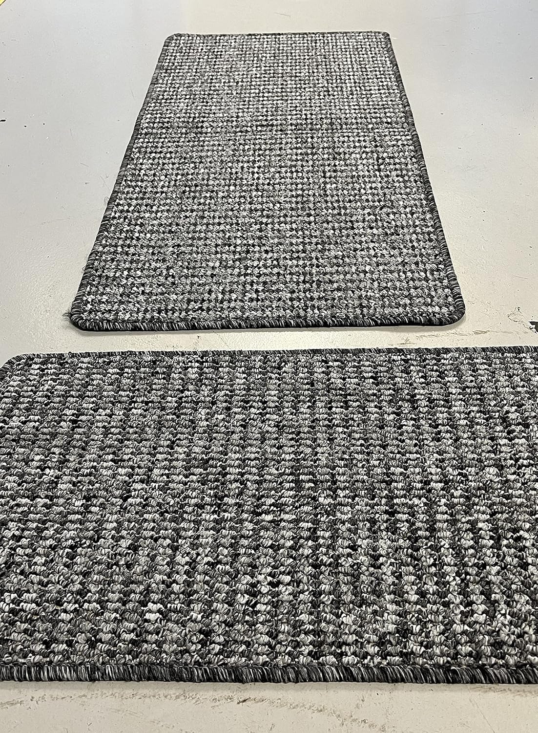 Non Slip Striped Washable Kitchen Utility Runner and Door Mat Set 118cm x 57cm and 65cm x 48cm