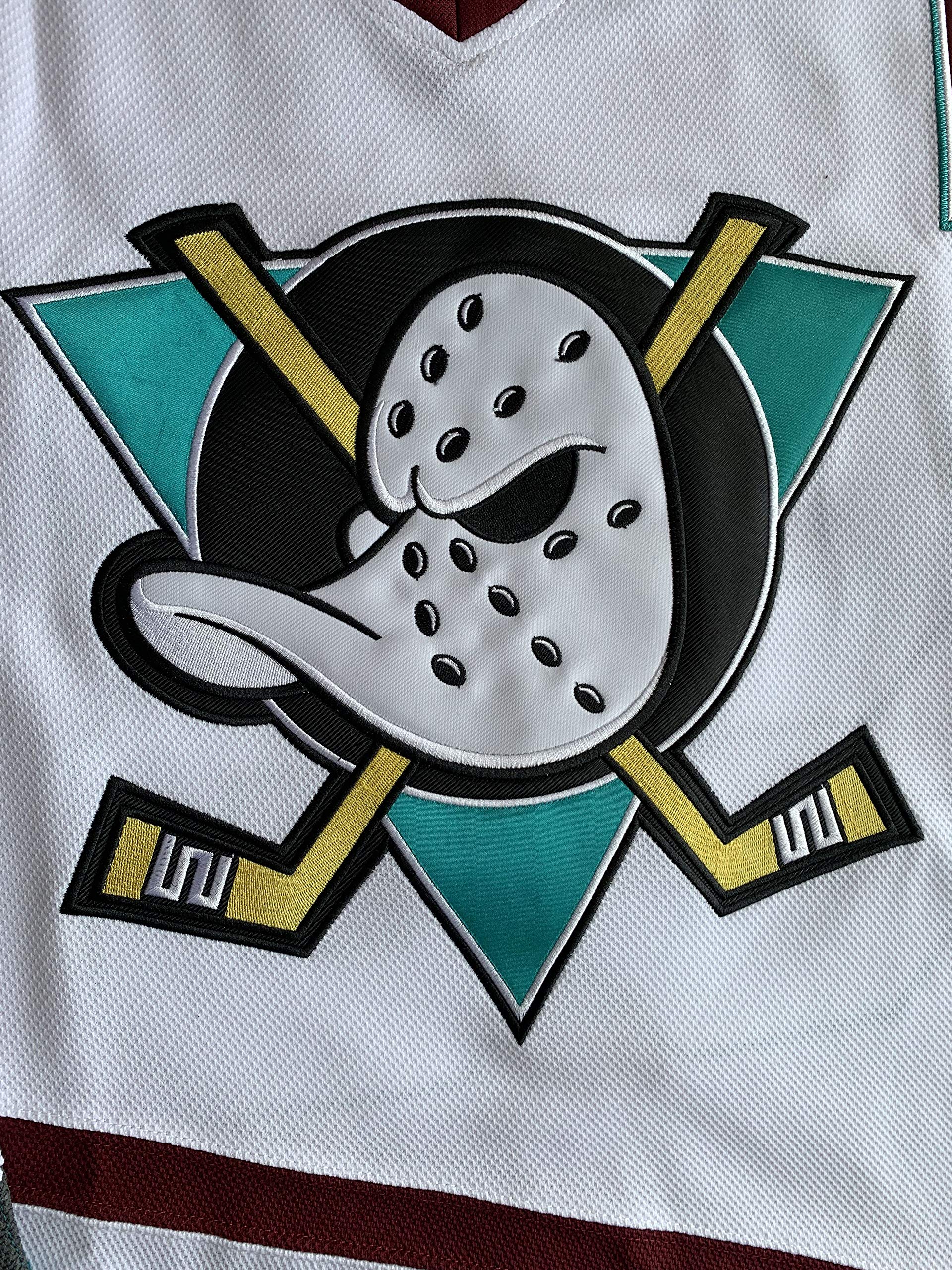 Hombres Mighty Ducks 33 Greg Goldberg 96 Charlie Conway 99 Adam Banks - Camisetas de hockey sobre hielo