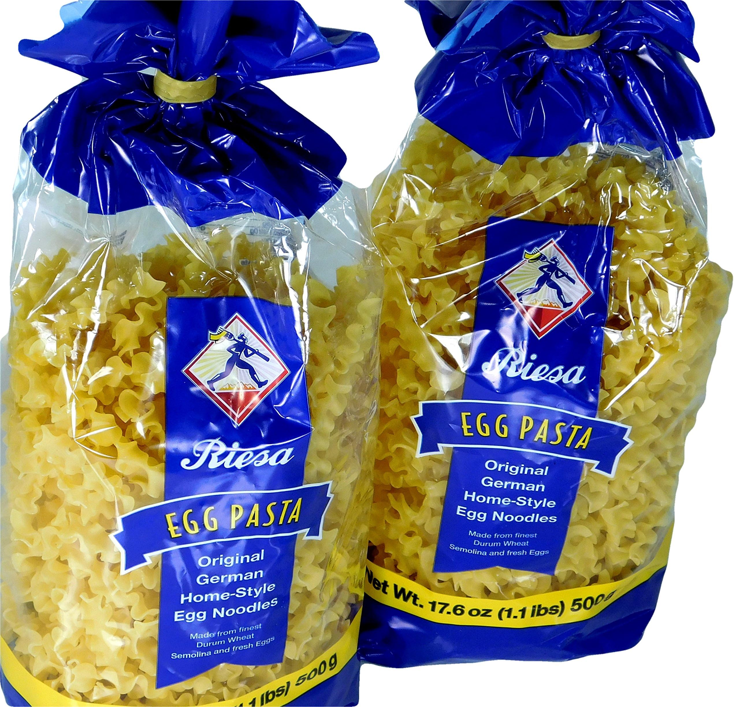 Riesa Imported Original German Home Style Wavy Egg Noodles (2 x 17.6 oz packs)
