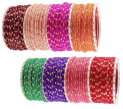 NMII Glass Bangles set for Women & Girls