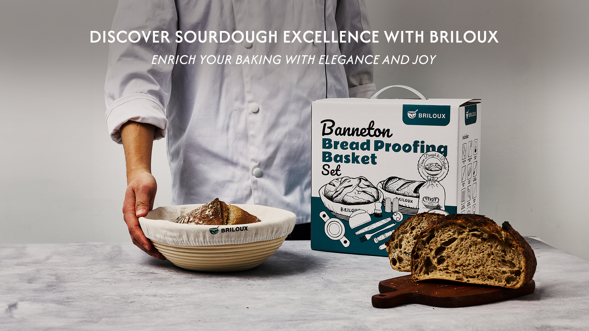 Amazon.com: BRILOUX Sourdough Starter Kit | Round & Oval Banneton