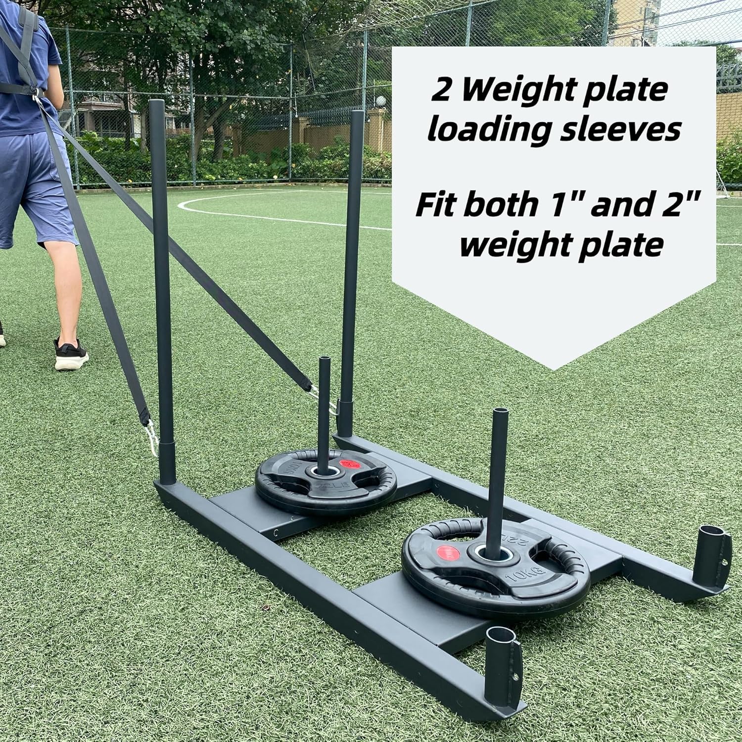 Weight Sled for Training Push Pull Workout Sled Football Speed Training Equipment Fitness Sled for Athletic Exercise, Speed Improvement and Strength Training