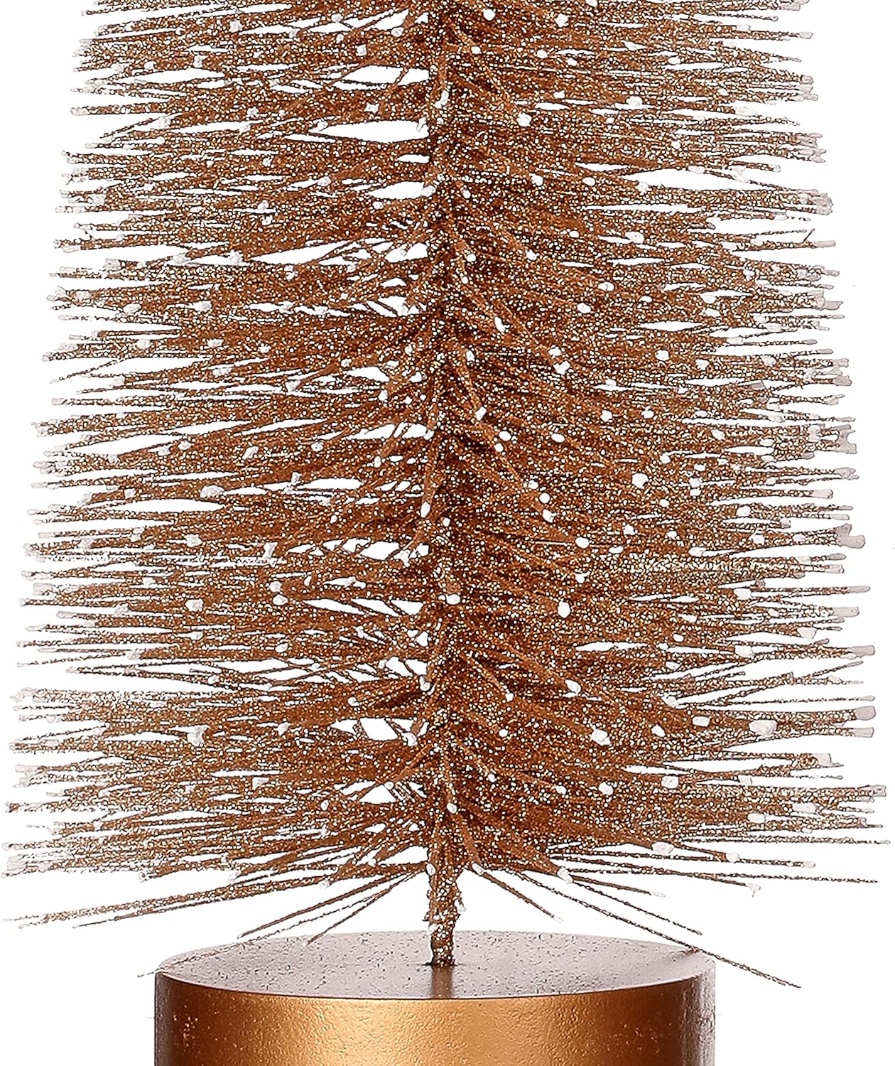 Regency International 9/12/15" Snow Tipped Bristle Tree, Set of 3, Champagne