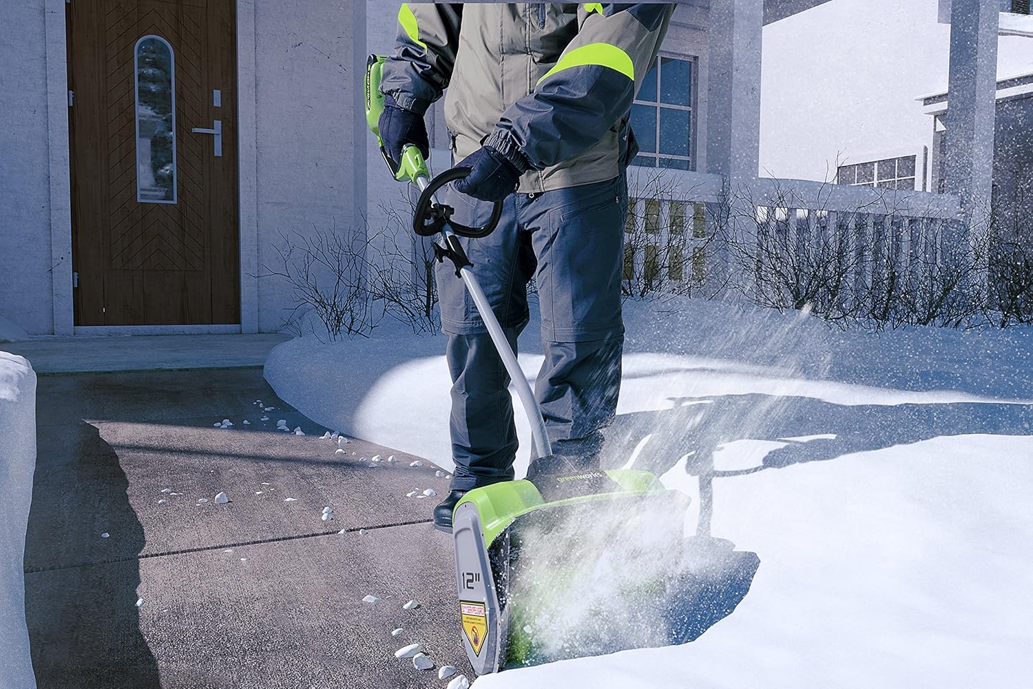 review Greenworks 40V 12-Inch Cordless Snow Shovel 4Ah Battery and Charger Included