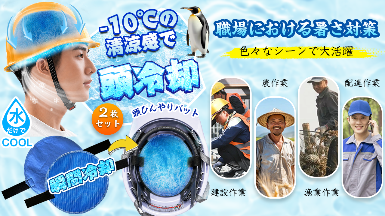 Amazon.co.jp: [LUYULAKI] ヘルメット冷却パッド 2枚入 頭冷やすグッズ