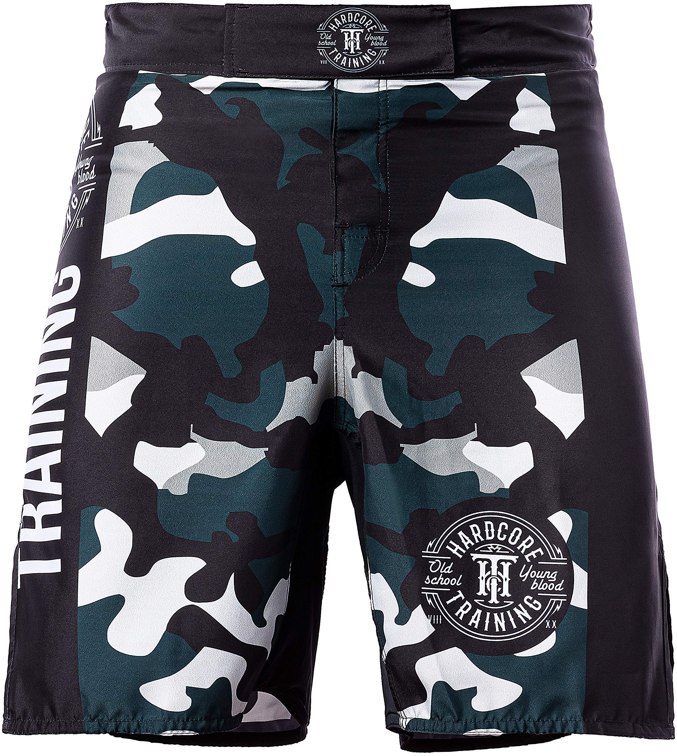 Hardcore Training Fight Shorts Recruit Hombre Pantalones Cortos MMA BJJ Boxeo Grappling Fitness No Gi