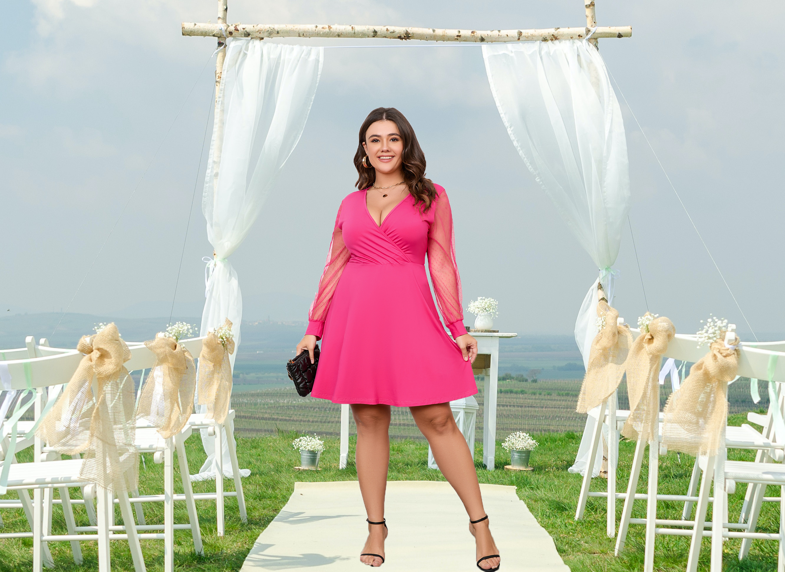 chinese dress ladies Amazon.com: SCOMCHIC Women Plus Size Navy Blue Party Dresses Ruffle Long  Sleeve Polka Dots Cocktail Dress for Wedding Guest Dress Mesh Sleeve 3XL :  Clothing, Shoes & Jewelry