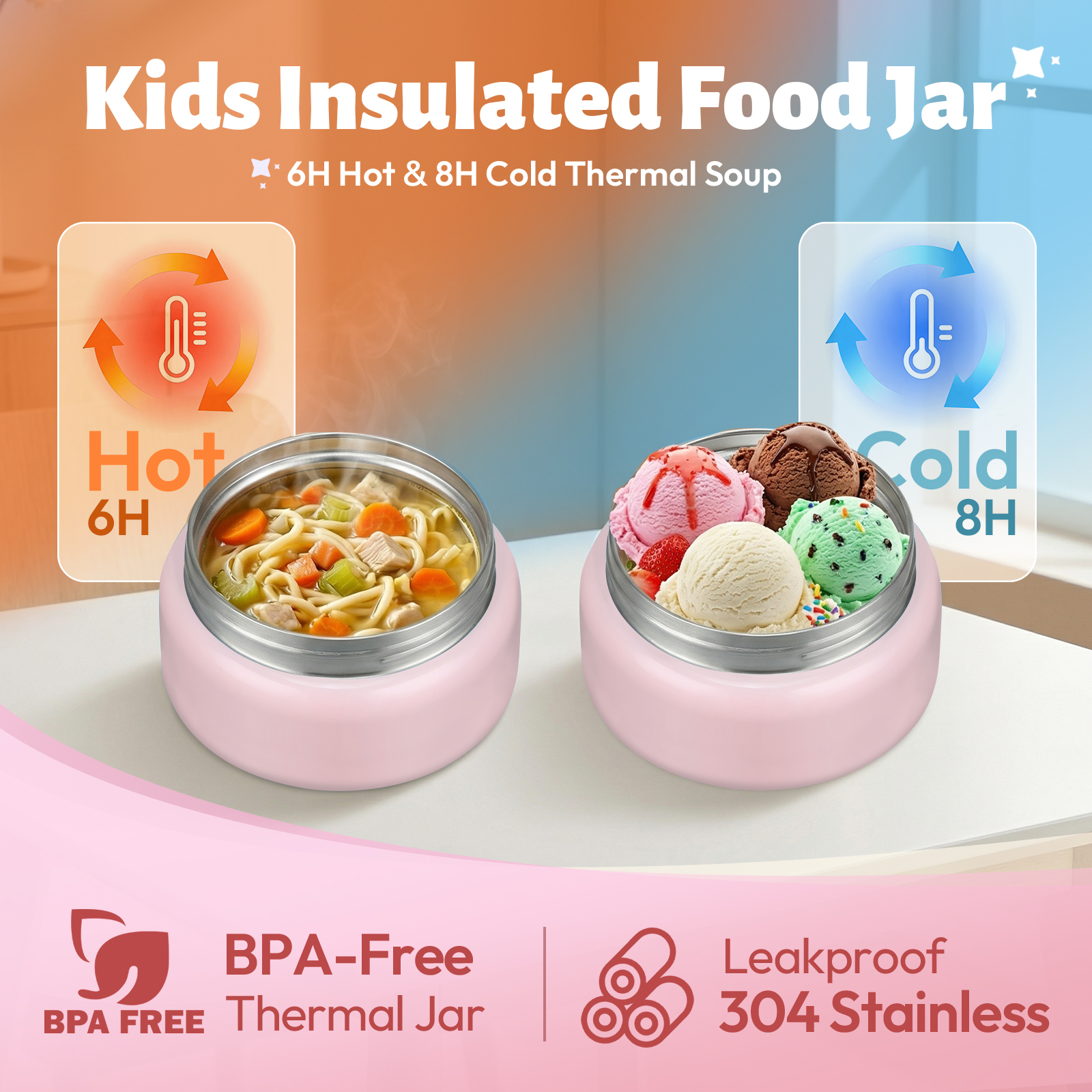 Amazon.com: Itslife Bento Lunch Box for Kids with 8oz Soup