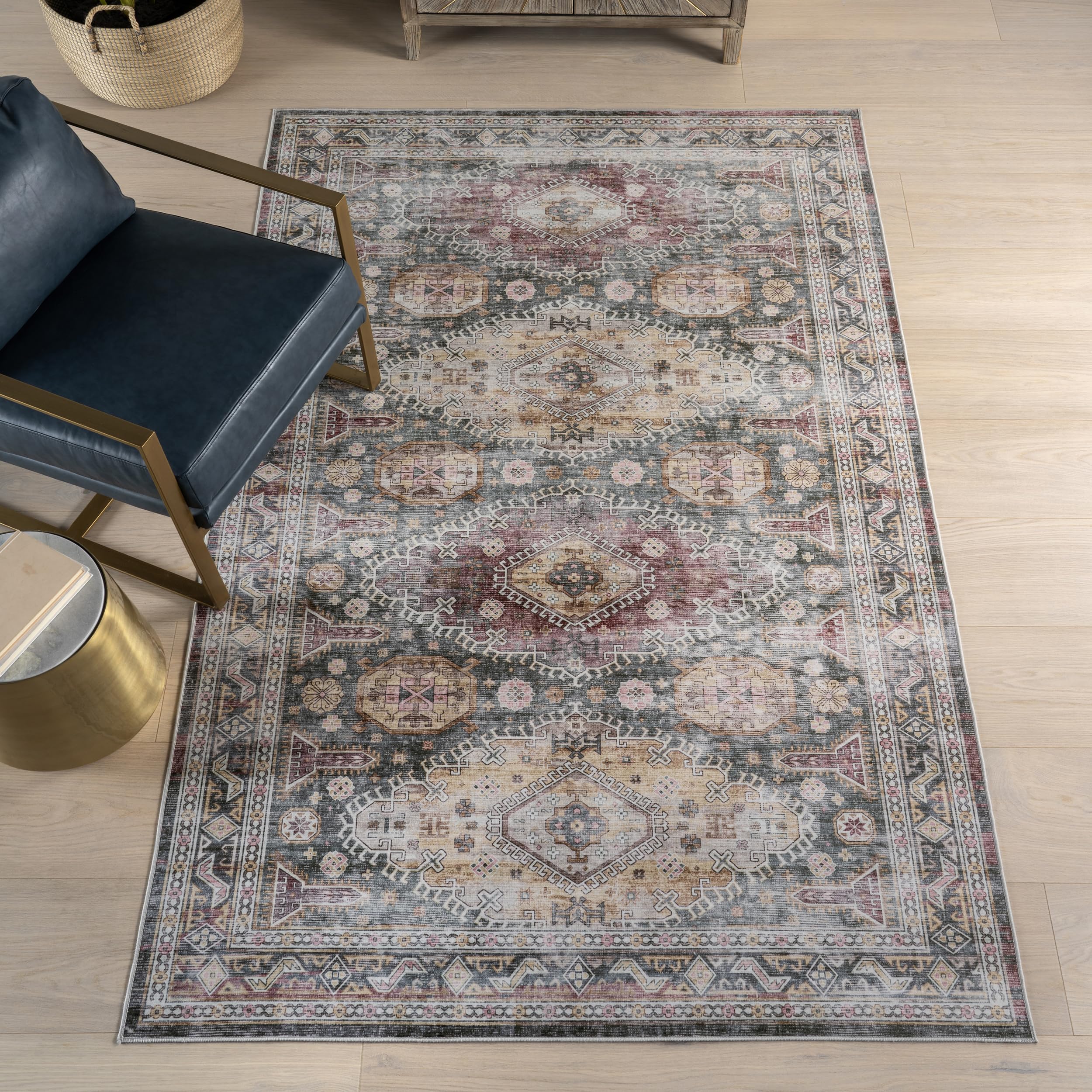 Tapis anti-éclaboussures nuLOOM SmartPlus 120x180 cm résistant aux taches