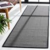 SAFAVIEH Natural Fiber Collection Accent Rug - 2' x 3', Anthracite & Black, Border Sisal Design, Easy Care, Ideal for High Traffic Areas in Entryway, Living Room, Bedroom (NF131D)