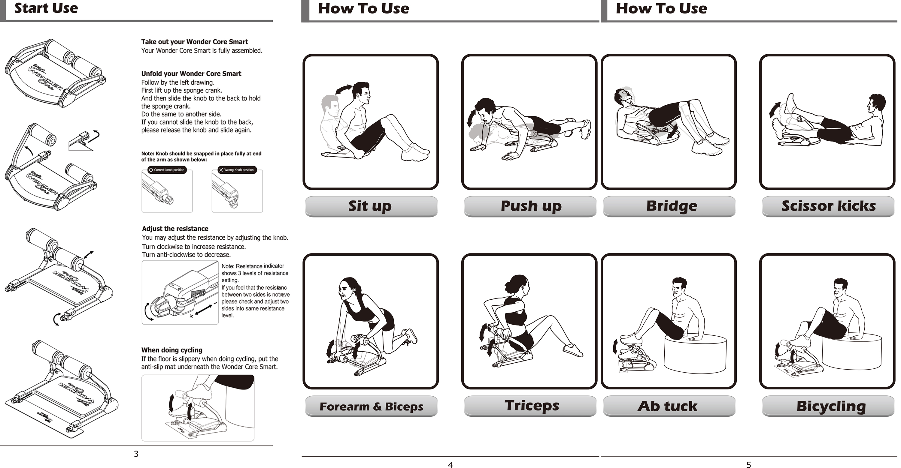 Printable Wonder Core Exercise Sheet