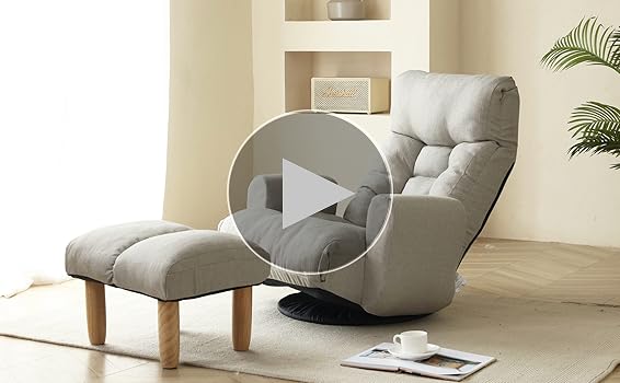 Luoda ラウンジチェア グレーとオリーブ Amazon.com: Yoglad Japanese Style Chaise Lounge Sofa Chair
