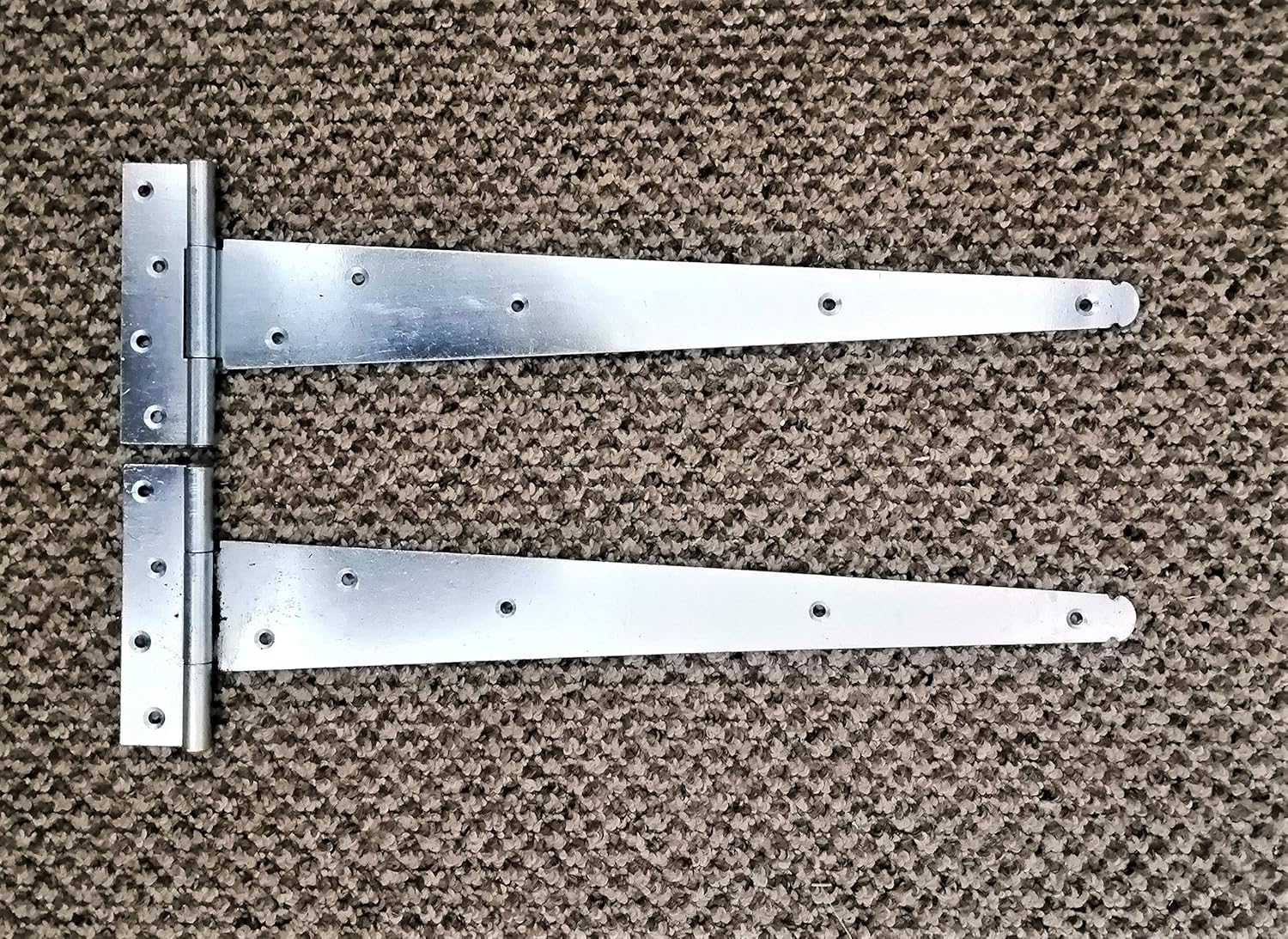 16" Pair Tee Hinge Wooden Gate Suffolk Fitting Kit Garden Gate Set 400mm - Zinc