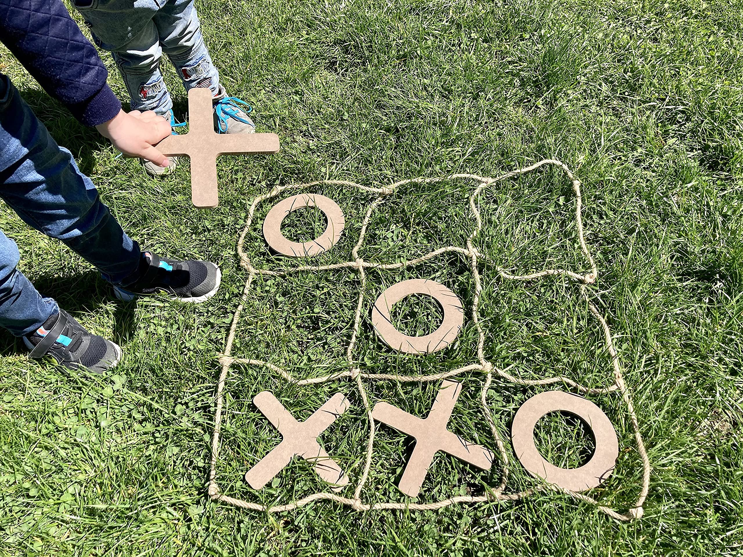 XXL Wooden TIC TAC Toe Game X and O Children's Game for Indoor & Outdoor Party Game