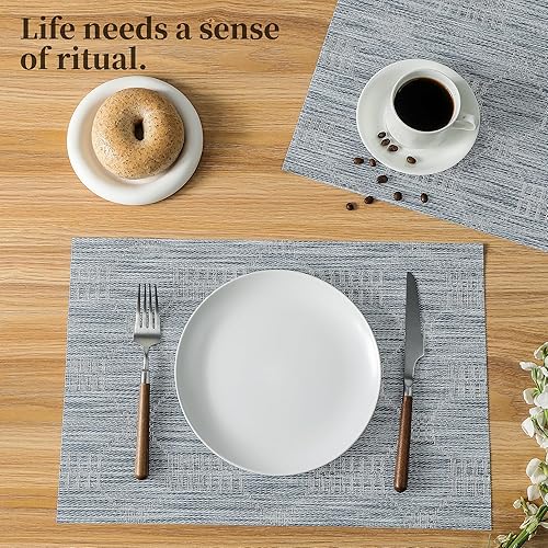 Miniatura 211 de Leetaltree - Manteles individuales, resistentes al calor, antideslizantes, para mesa de comedor, lavables, duraderos, tejido de PVC