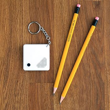 Talking Clock Keychain for Blind - Clear North American English Voice, time and Day of the Week, Alarm, for Visually Impaired, Elderly or Blind