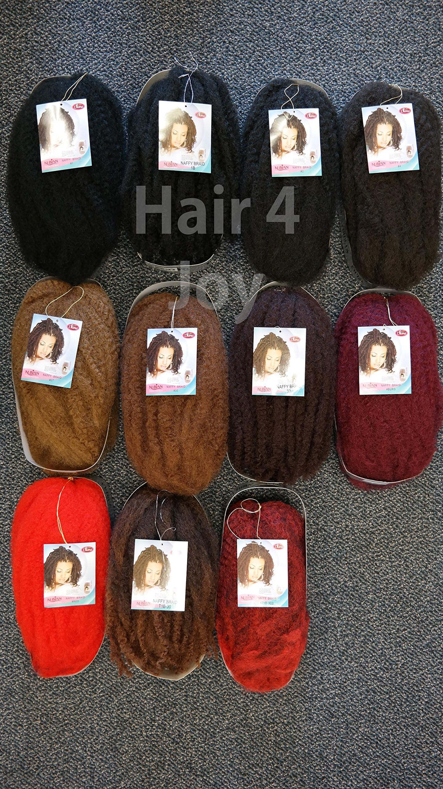 Kanekaon Nubian Naffy Kinky Twist Braid-Diana-2 Packs Deal (RED)