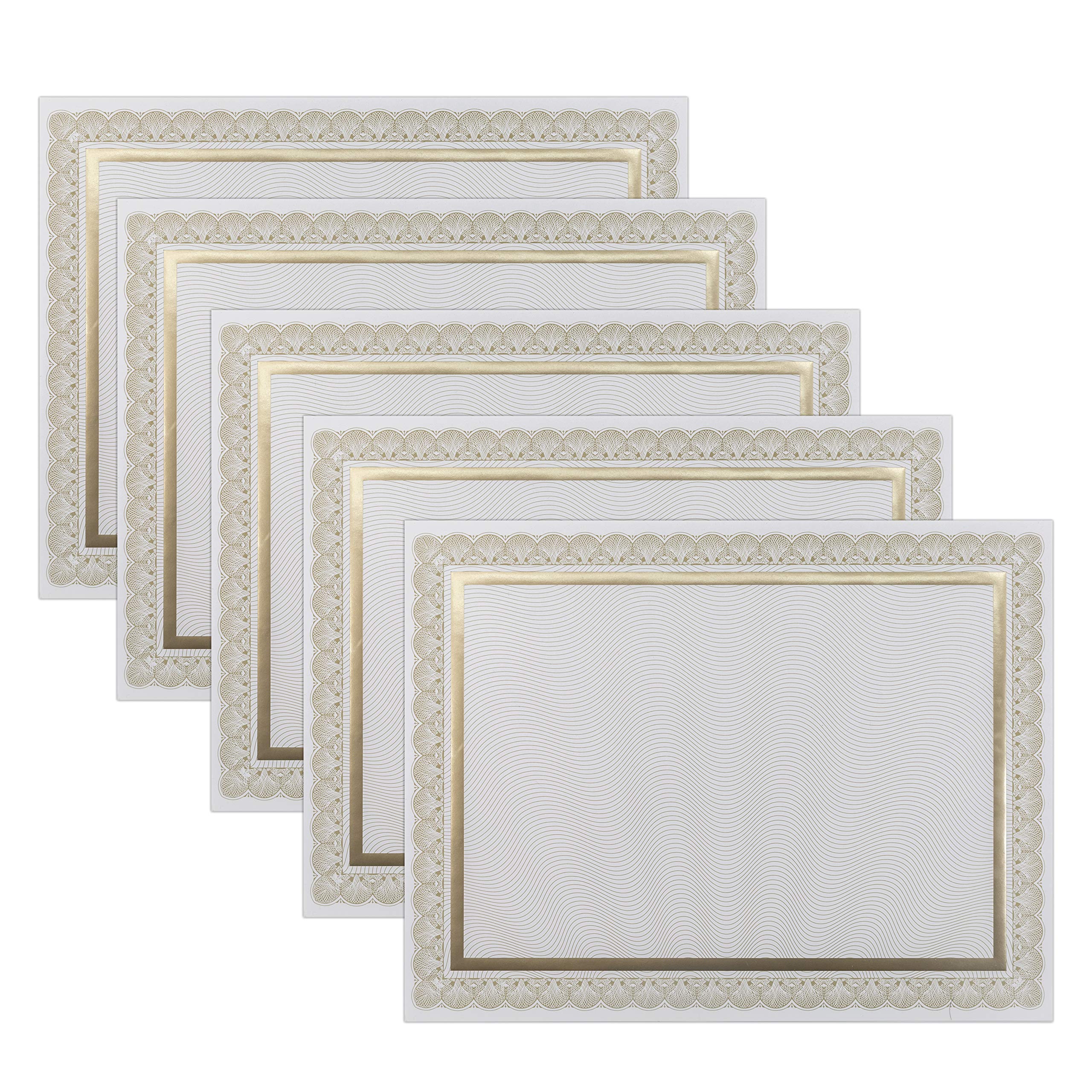 Buy 100 Sheet Certificate Paper Award Certificates Gold Foil On White 