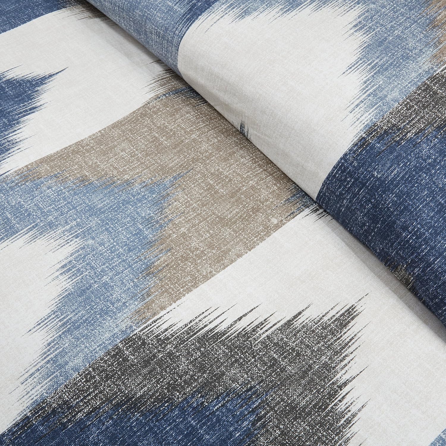 INK+IVY Alpine Cotton Comforter Set - Modern Cabin Lodge Chevron Design, All Season Down Alternative Cozy Bedding with Matching Shams, Navy King/Cal King(104"x92") 3 Piece : Home & Kitchen