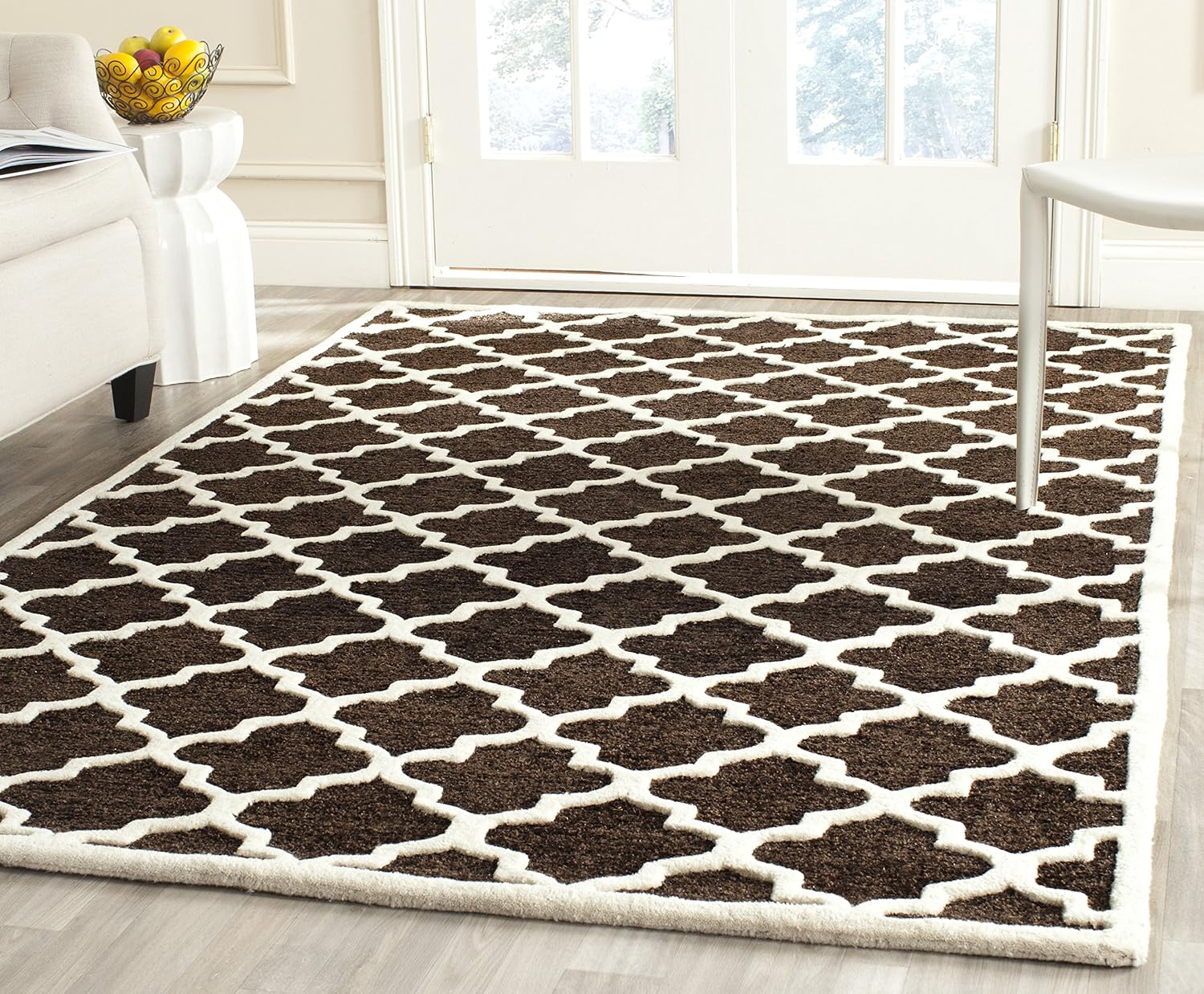SAFAVIEH Precious Collection Area Rug - 5' x 8', Beige, Handmade Trellis, Ideal for High Traffic Areas in Living Room, Bedroom (PRE152B)