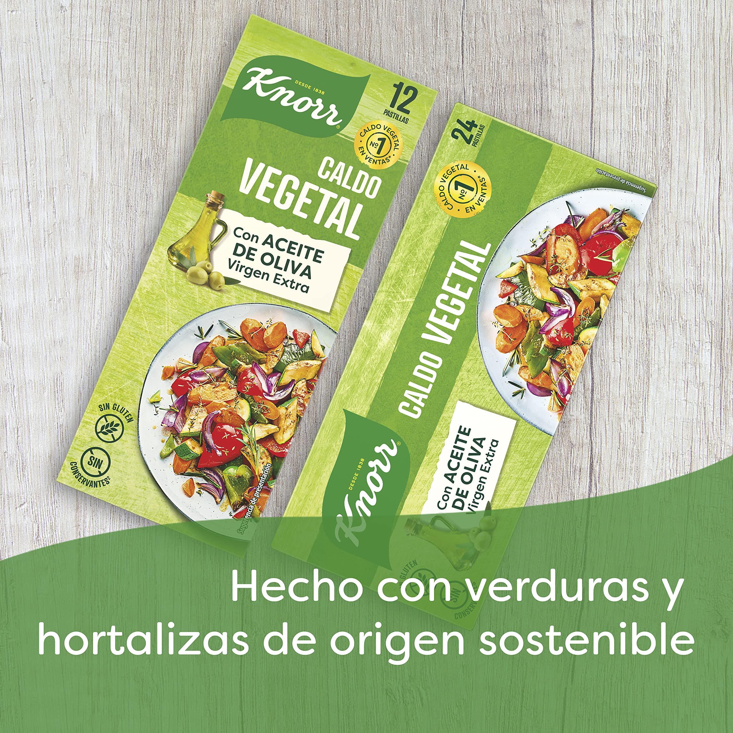 Knorr Caldo Vegetal 12 pastillas Pack de 18