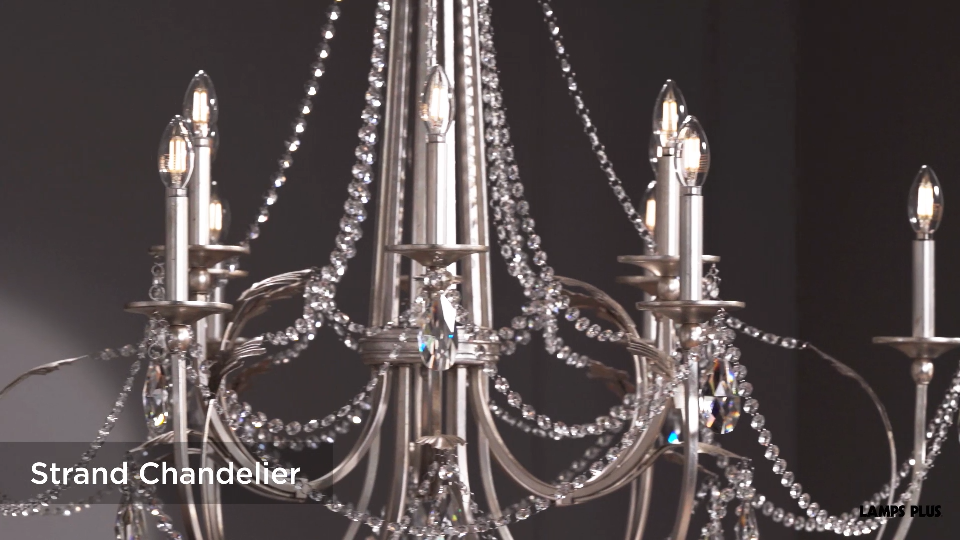 Strand Silver Leaf Large Chandelier Lighting 46