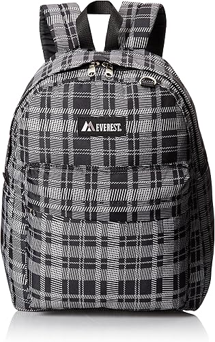 Everest Mochila de patrón impreso de equipaje, Lentejuelas negrogris., talla única , Mochila con patrón clásico